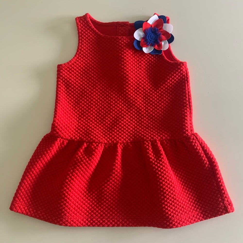 Janie and Jack Red Dress with flower detail